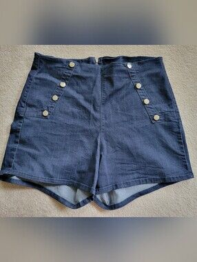 Angry Rabbit Sailor Shorts Blue Denim Sz 1X XL L
